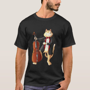 T-shirt Cool Chat Jouer Cello Kitten Instrument Player