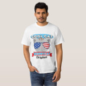 T-shirt Cool Chat Meowican Original Patriotic Funny Pun (Devant entier)