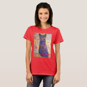 T-shirt cool chat zen maître (Devant entier)