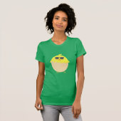 T-shirt Cool Chick funky Pâques jaune poussin (Devant entier)