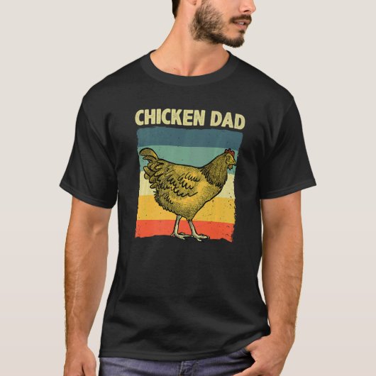T-shirt Cool Chicken Dad For Men Father Hen Chicken Farmer (Devant)
