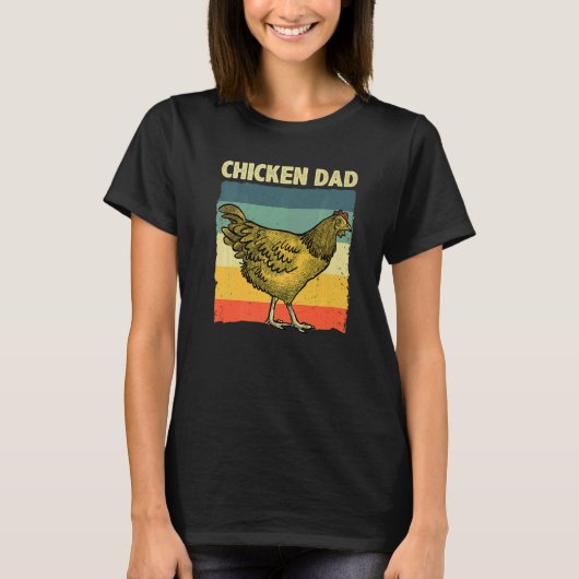 T-shirt Cool Chicken Dad For Men Father Hen Chicken Farmer (Devant)