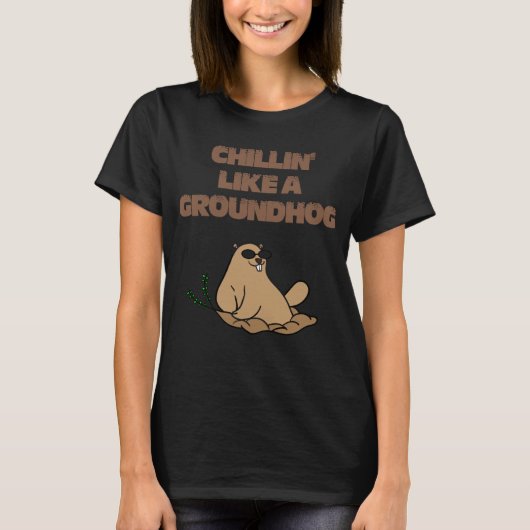 T-shirt Cool Chillin Like A Villain Groundhog Day Boys et (Devant)