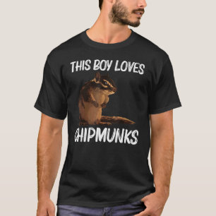 T-shirt Cool Chipmunk Pour Garçons Écureuil Pour Enfants R