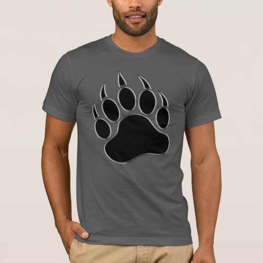 T-shirt Cool classique ours Fierté Ours noir Paw (Devant)