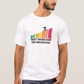 T-shirt Cool Code Barre Conception Meilleur Skieur Sur La  (Devant)