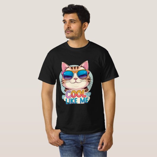 T-shirt Cool Comme Moi Chat (Devant entier)
