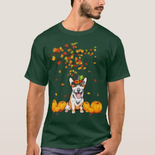 T-shirt Cool Corgi Amoureux des chiens Automne Thanksgivin