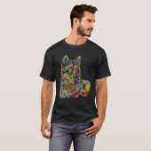 T-shirt Cool couleur Wolf visage 1 (Devant entier)