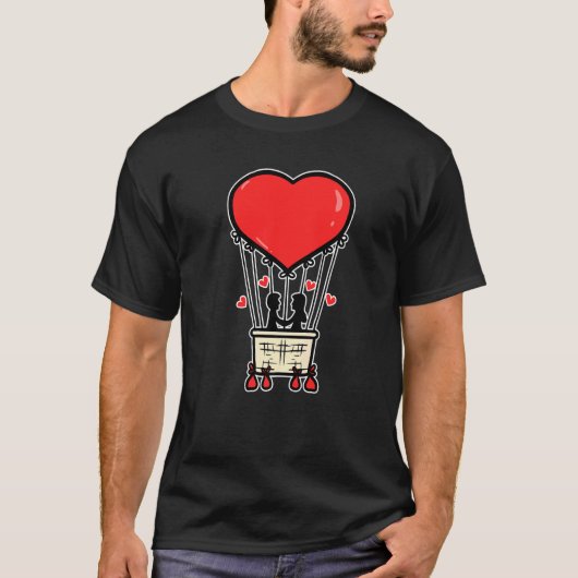 T-shirt Cool Couple Heart Valentine's Day  Romantic (Devant)