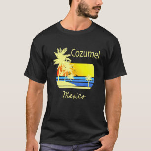 T-shirt Cool Cozumel Original Mexique Plages Art Nouveau S