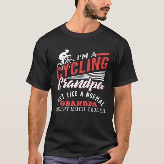 T-shirt Cool Cycling Grandpa (Devant)