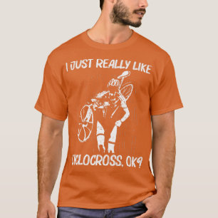 T-shirt Cool Cyclocross Conception Pour Hommes Femme Vélo