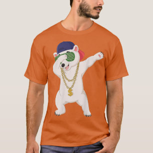 T-shirt Cool Dabbing Danser Ours Polaire Porter Lunettes d