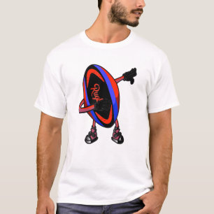 T-shirt Cool Dabbing Rugby Joueur de balle de rugby Sport