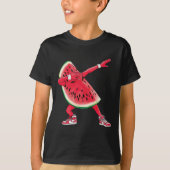 T-shirt Cool Dabbing Watermelon Drôle Fruit Dancing Athlet (Devant)