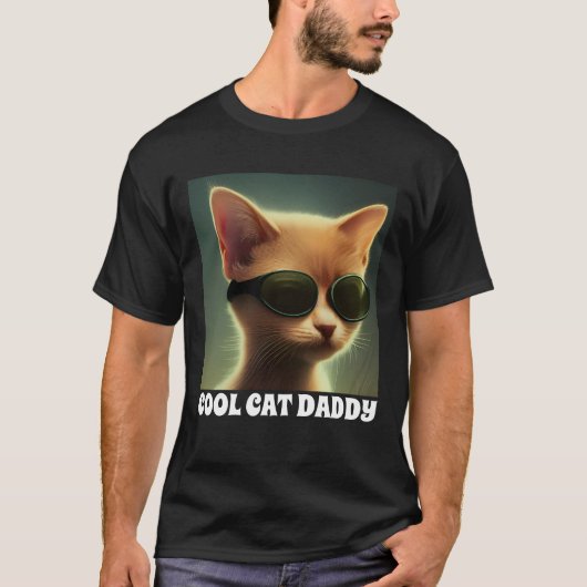 T-SHIRT cool DAD GINGER CAT W/ SUNGLASSES T-SHIRTS (Devant)