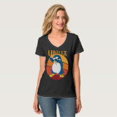 T-shirt Cool d'administration Linux Penguin Informatique N (Devant entier)