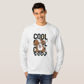 T-shirt Cool dansant Chiot Long Manche (Devant entier)
