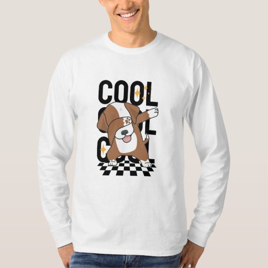 T-shirt Cool dansant Chiot Long Manche (Devant)