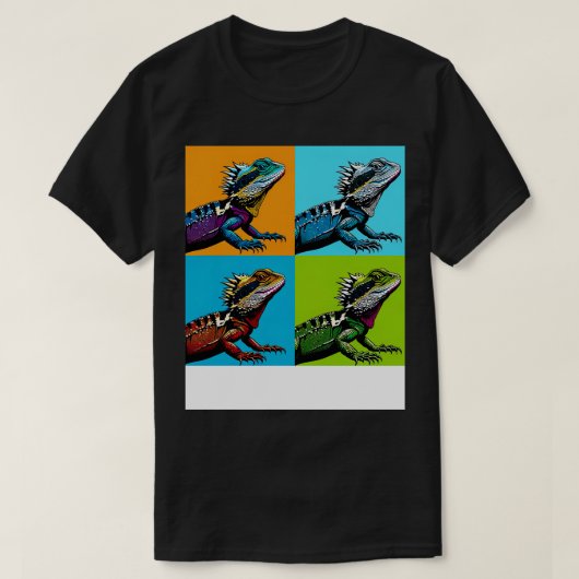 T-shirt Cool d'art du dragon d'eau australien Lizard (Design devant)
