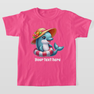T-shirt Cool dauphin ajouter texte pool filles