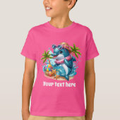 T-shirt Cool dauphin ajouter texte pool filles (Devant)