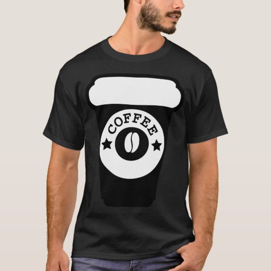 T-shirt cool de café noir labrador (Devant)