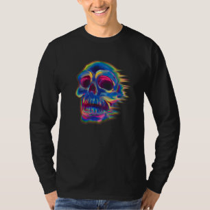 T-shirt Cool de crâne couleur psychédélique Trippy couleur