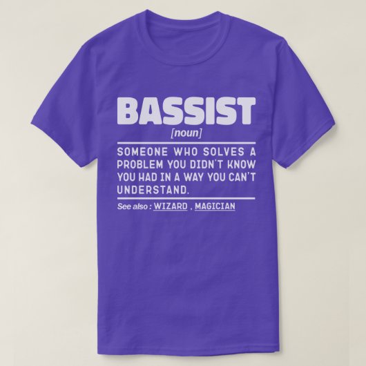 T-shirt Cool de guitare basse basse définition de Baid Nou (Design devant)
