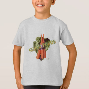 T-shirt Cool de laitue de légumes super-aliments carottes