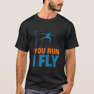 T-shirt cool de piste et de terrain Vous Courez Je