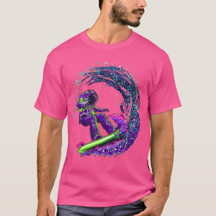 T-shirt Cool de surf spatial astronaute