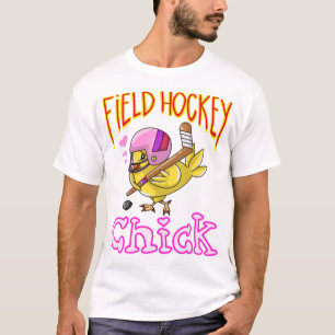 T-shirt Cool de terrain Hockey Chick Funny Chicken Sport