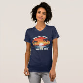 T-shirt Cool de voyage sur mesure Sunrise Palm Tree femmes (Devant entier)