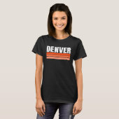 T-shirt Cool Denver Orange Striped Simple & Basic Minimal (Devant entier)