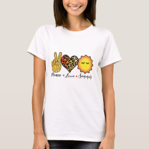 T-shirt Cool d'été de Peace Love T Shirt