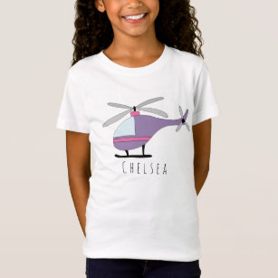 T-Shirt Cool d'hélicoptère pour filles personnalisées