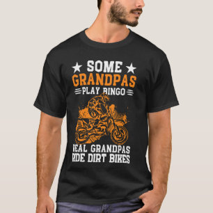 T-shirt Cool Dirt Vélo Art Pour Grand-Père Hommes Motocros
