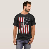 T-shirt Cool Disc Golf Player Distressed USA American Flag (Devant entier)