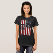 T-shirt Cool Disc Golf Player Distressed USA American Flag (Devant entier)