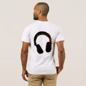 T-shirt cool dj headphone (Dos entier)