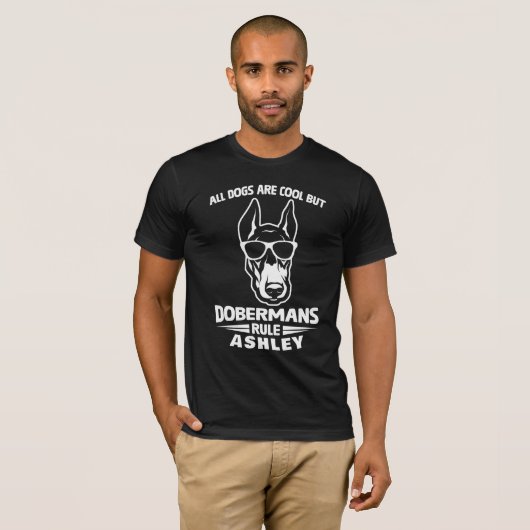 T-shirt Cool Doberman Rule Chien (Devant entier)