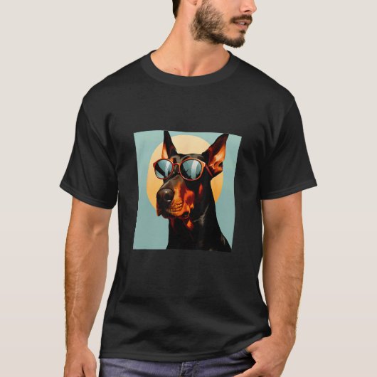 T-shirt Cool Dobermann - Lunettes de soleil Dobermann (Devant)