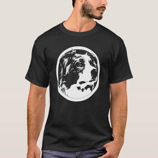 T-shirt Cool Dog Cute Australian Shepherd Animal (Devant)