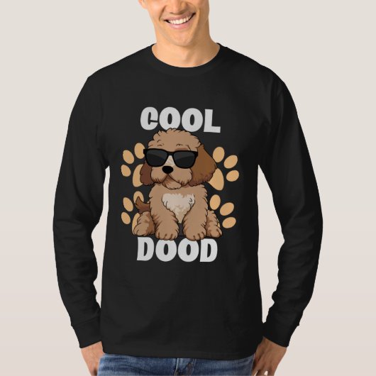 T-shirt Cool Dood Labradoodle Sunglasses Paw Print for Doo (Devant)
