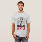 T-shirt cool dragon tueur mot art (Devant entier)