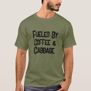 T-shirt Cool Drôle Alimenté Par Café & Chou Hommes