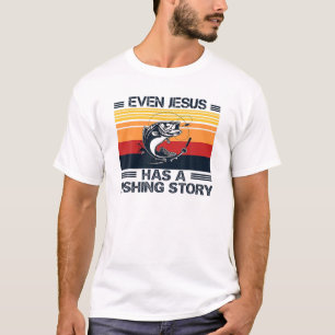 T-shirt Cool Drôle Chrétien Pêche.Même Jesu.S A Un Fis