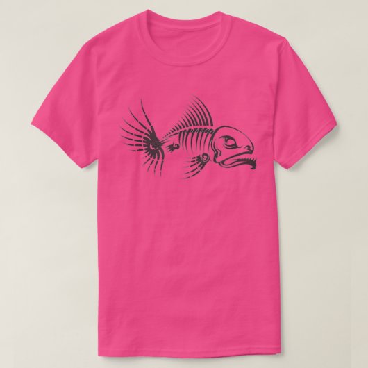 T-shirt Cool Drôle Poisson Distressé Skeleton Bones Design (Design devant)